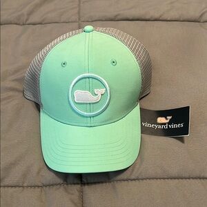 Vineyard Vines Mint Green and Gray Hat